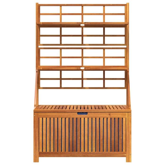 (NEW 2026)COFFRE DE JARDIN SOLOMON Boîte de rangement avec treillis - FAFA-TOP - Meuble de jardin - 99x50x160 cm Acacia massif 549