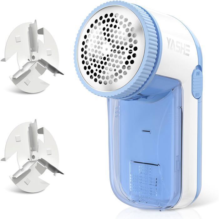 Rasoir Anti-Bouloches Électrique-YASHE Élimine Peluches et Bouloches Rapidement 3 Lames InoxCompact et Portable pour Vêtements