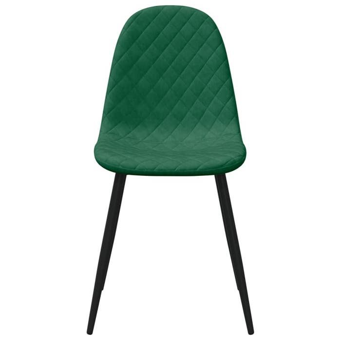 Chaises de cuisine（4 PCS) - Vert - Chaises à manger - 4 PLACES - Vert foncé Velours 45x53.5x83 cm F4147