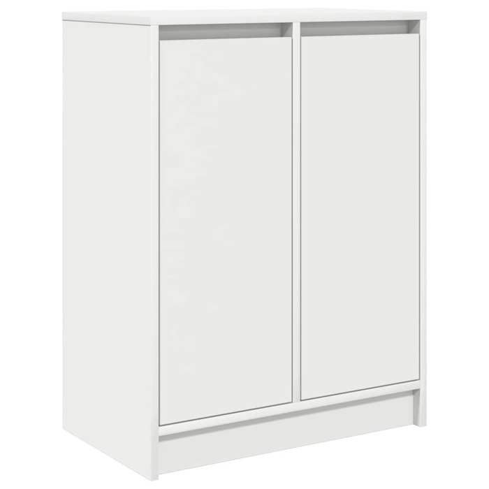 Buffet bas séjour{1 pièce}meuble de rangementdesign épuré blanc 57x34x76 cm bois dingénierie ist96u45