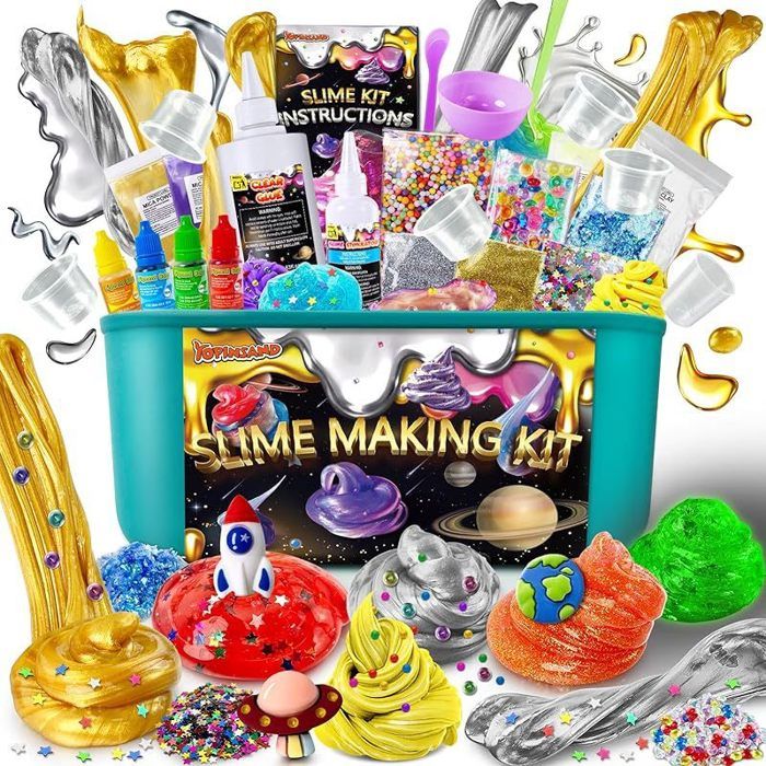 Kit De Slime Géant 36 Couleurs – Cristal, Phosphorescent, Accessoires Inclusions, Récipients, Cadeau Enfant