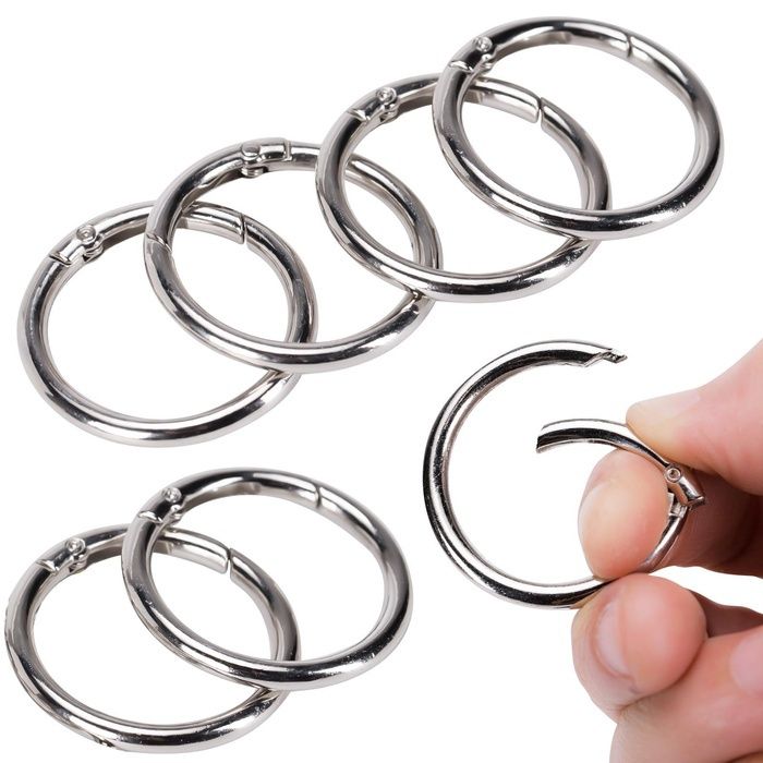 Mousqueton Rond à Ressor 40mm Ressort Anneau Boucle Anneaux Porte Clé en Alliage de Zinc Mousqueton Sac a Main pour Trava FERMETURE