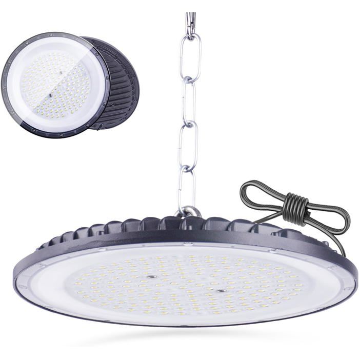 100W Led Ufo High Bay Lumière DEntrepôt 110Lm/W 144 Leds Projecteur Led Extérieur Industrial 6500K Ip65 Étanche Plafonnier [CA271]