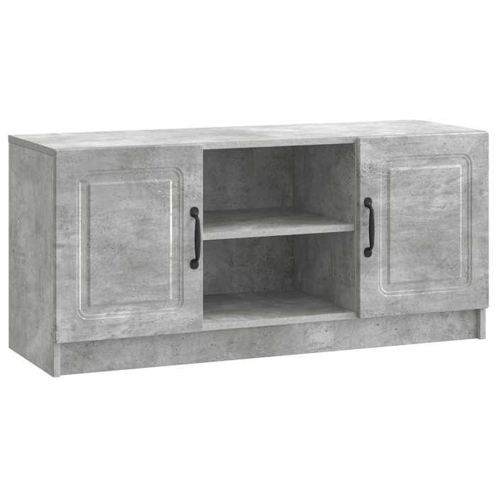 NEUF Meuble de Salon - Meuble hifi - Meuble TV - Gris béton - 102 x 34 5 x 47 cm - Bois dingénierie158649