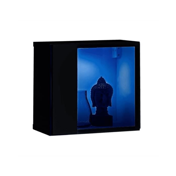 vitrines - vitrine suspendue switch ww 5 - l 30 x p 25 x h 30 cm - noir