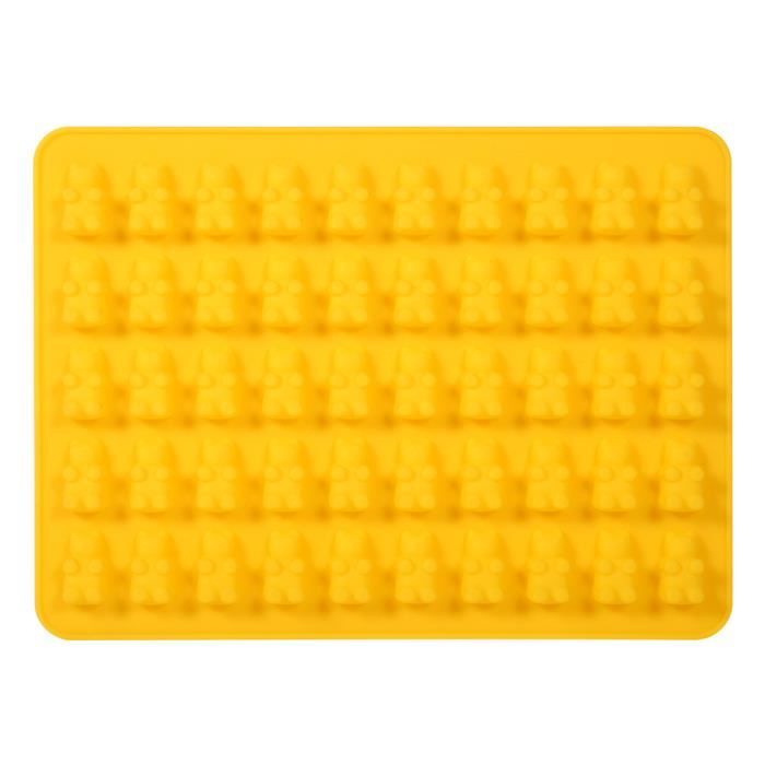 Tbest Moule à Chocolat 50 Cavités Chocolat Ice Tray Bear Silicone Maker