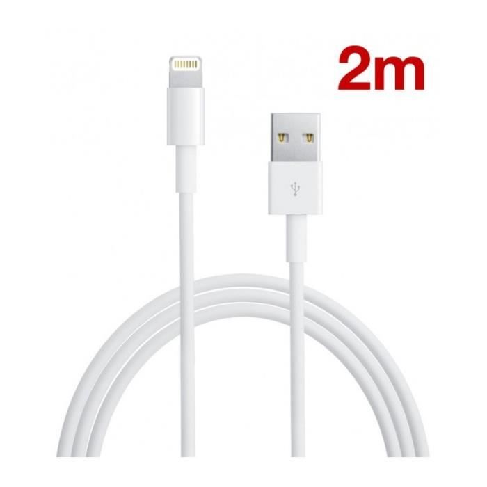 Cable Ligthing 2m pour iPhone 6 PLUS d'Origine APPLE data et charge
