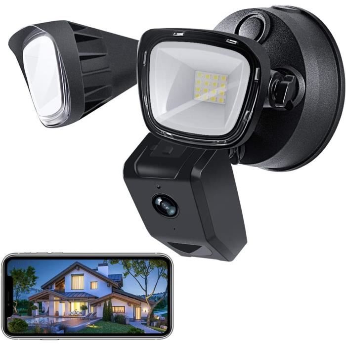 Lumière de Sécurité LED, Floodlight 3000LM Têtes Réglable Projecteur à