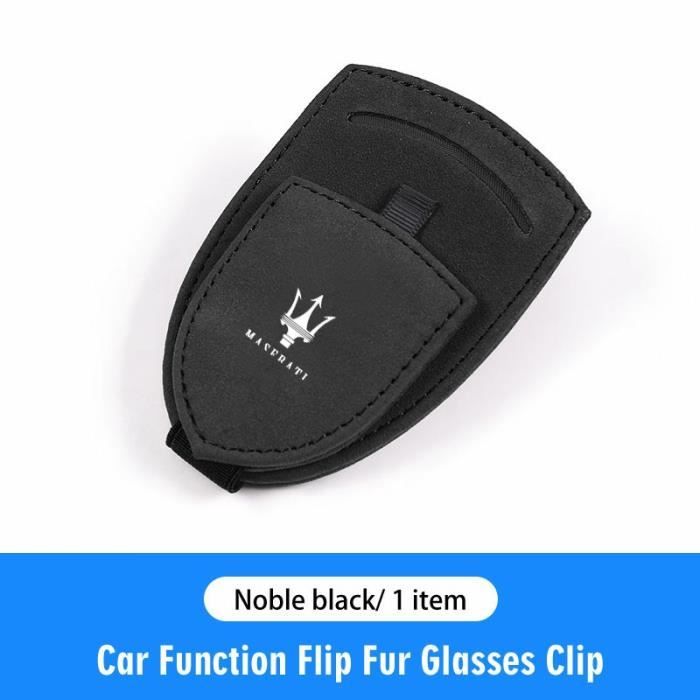 A-Glasses Clip noir - Pare-soleil En Daim Avec Clip Pour Voiture,  Accessoire D'intérieur Pour Maserati Levant