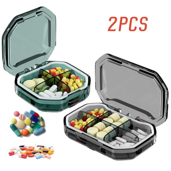 2pcs pilulier portable pilulier voyage portable facile à - Morocco