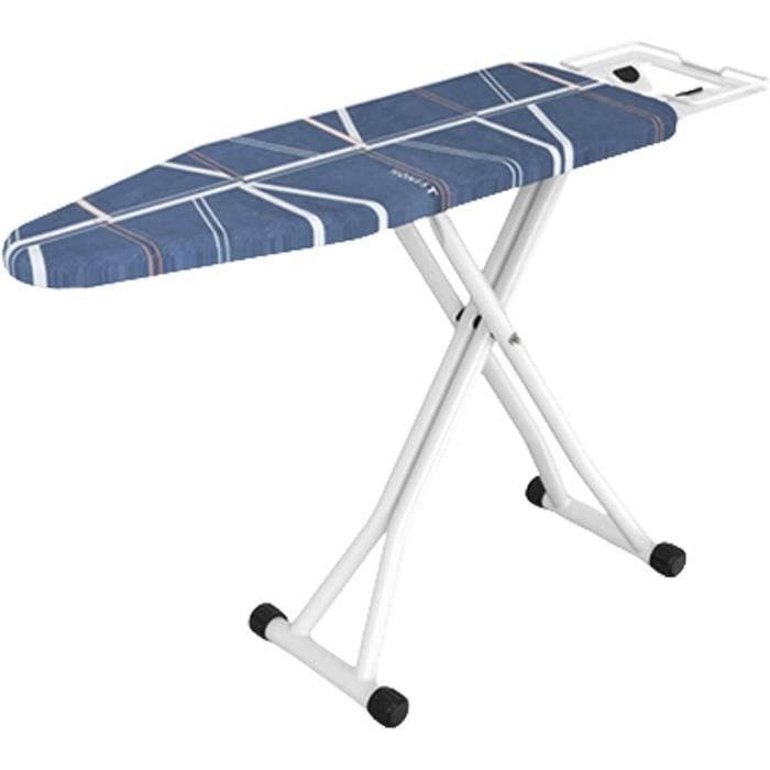 Table à Repasser Pliante Réglable En Hauteur - 107x30cm, Repose-fer, Housse Coton, Pieds Antidérapants, Légère Et Compacte - 5