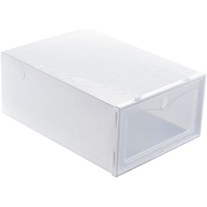 Boîte de rangement PP Boîte à chaussures en plastique Boîte à chaussures pliable domestique