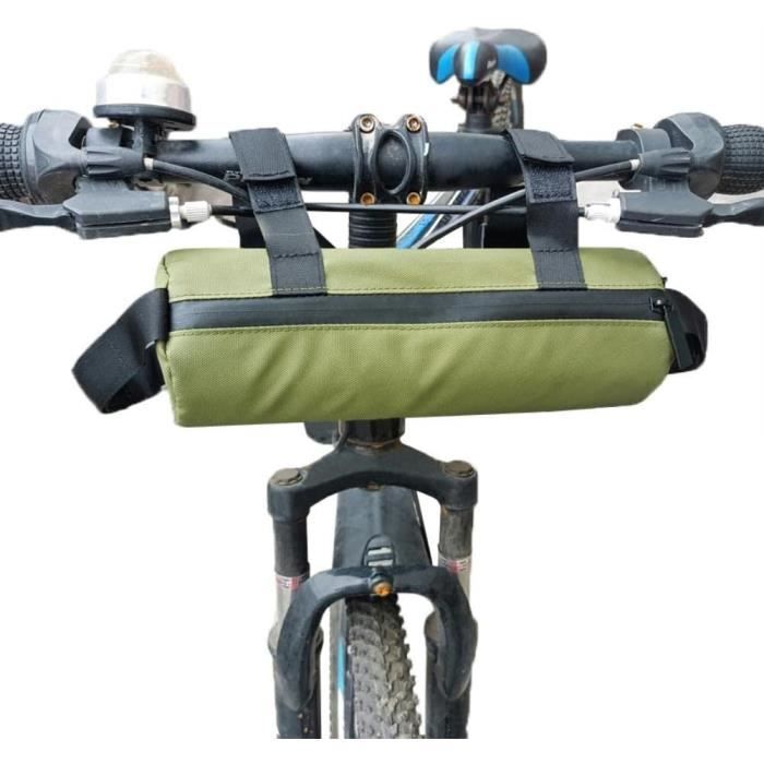 sacoche de guidon étanche pour vélo - sac isotherme avec 4 sangles velcro - accessoires de vélo