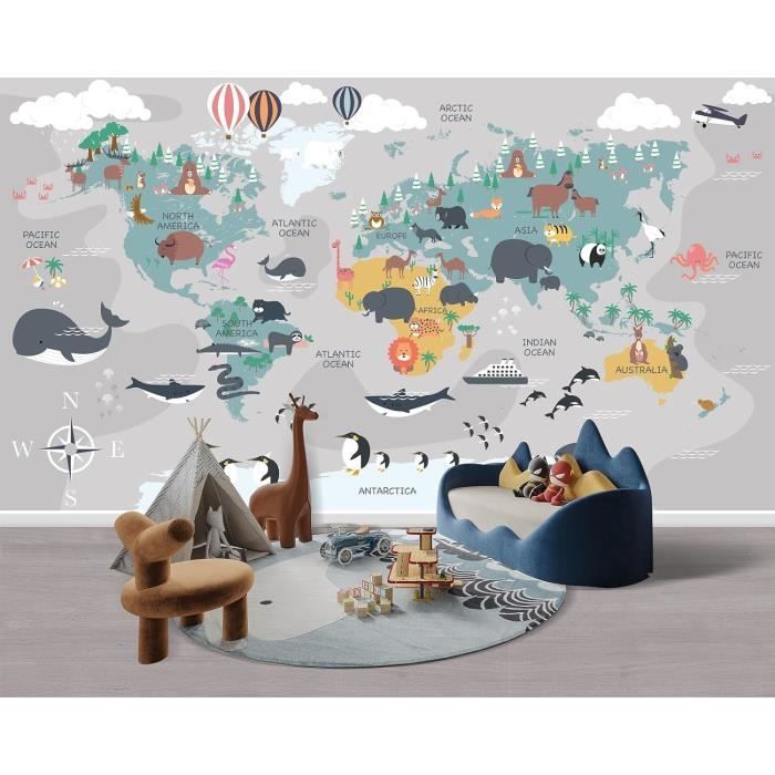 Papier peint enfant oasis animale