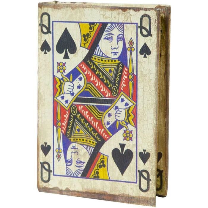 Boîte à Cartes En Bois à Double Compartiment – 11x7,5x7 Cm, Artisanale, Pour 2 Jeux De 52 Cartes