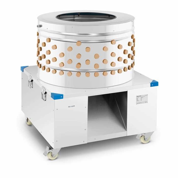 Comparer les prix de Plumeuse à volaille - Wiesenfield - 2200W - 900 kg/h - Plumer 10 oiseaux/min - Inox alimentaire