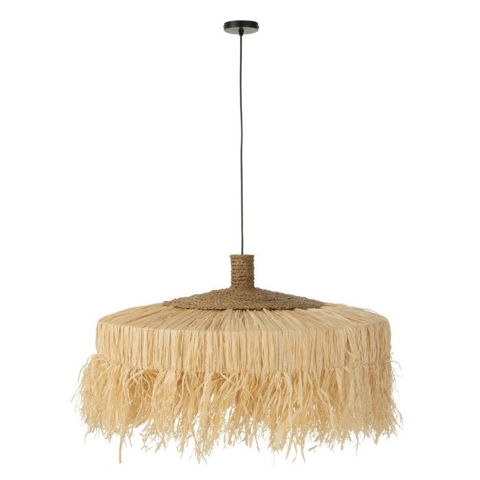 Lampe Suspension en Raphia Menthe à leau 80cm Naturel Lampe Suspension en Raphia Menthe à leau 80cm Naturel