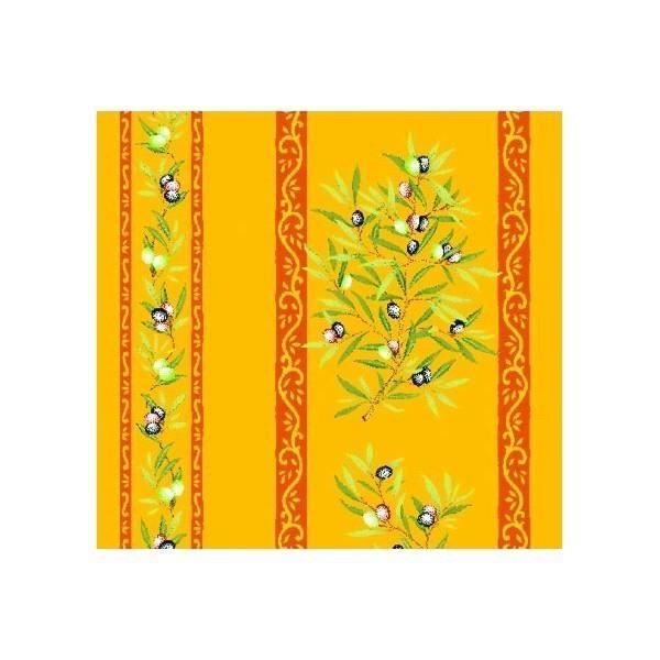 Nappe clos des oliviers jaune coton enduit plastifié 3m//1m60
