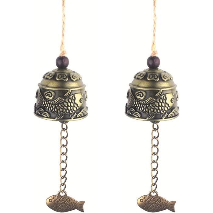2 Cloches Anti-Ours Pour Randonnée - Métal 15.5cm - Pour Sac à Dos Ou Animal
