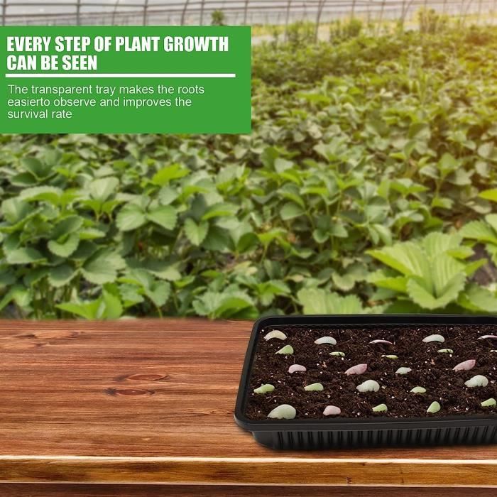 YUQIN Lot De 3 Bac à Semis,Plateau De Semis, Plateaux De
