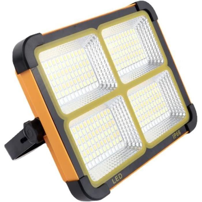 Lumière d'inondation solaire portable Ip66 Led Lampe de travail avec 4  modes d'économie d'énergie Lumière Solaire rechargeable[1144] - Cdiscount  Bricolage