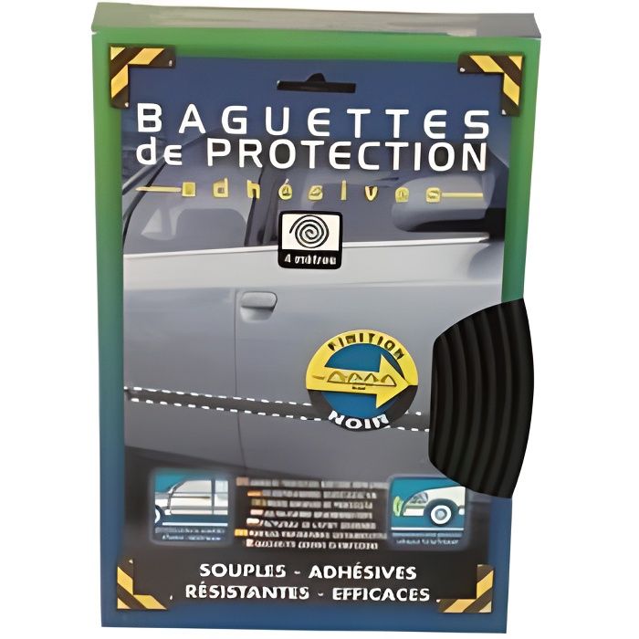 Baguette de protection noire 40mm X 4m - Feu Vert