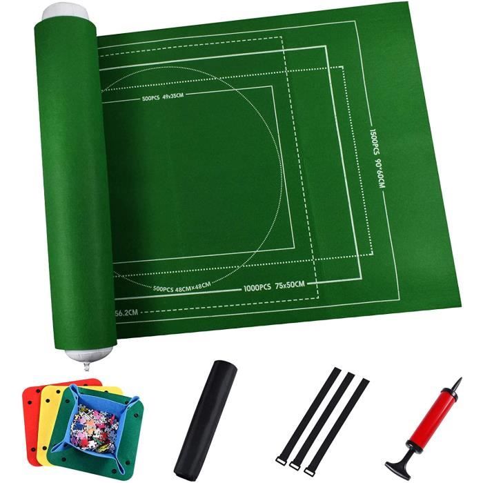 Tapis de Puzzle,Tapis de Rouleau Puzzle en Feutre Portable avec Poche de  Rangement pour jusqu'à 1500 pièces Puzzle,Vert - Cdiscount Jeux - Jouets