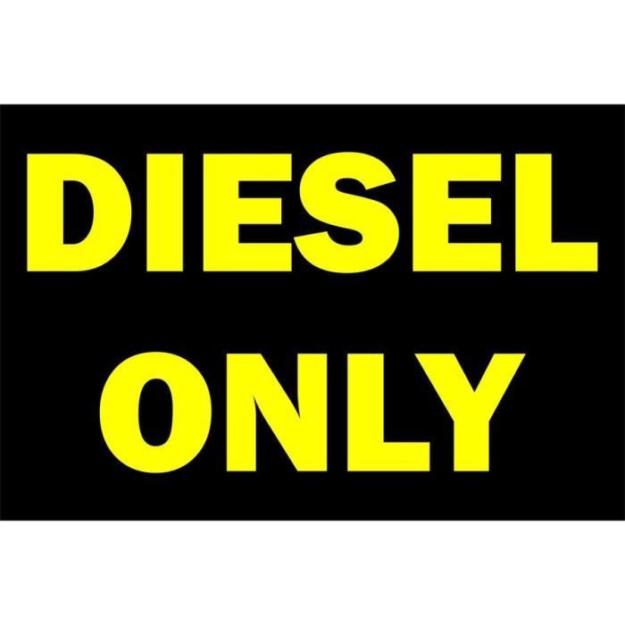 Autocollant Voiture "Diesel Only The Brave" - Décalcomanie Noire, Amovible - Qualité Allemande, Pour Intérieur/extérieur