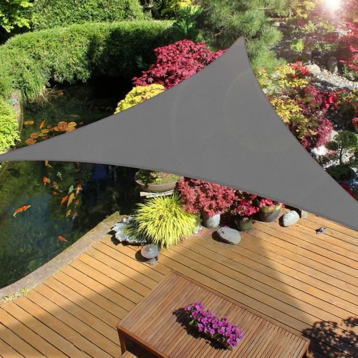 Voile D'Ombrage Rétractable à Vagues - Protection UV 95% - Imperméable - 100x800 Cm - Vert Jardin