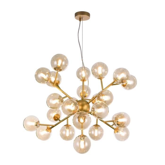 Suspension - Maytoni - Lustre 24 Lampes - Moderne - Loft - Métal - Verre