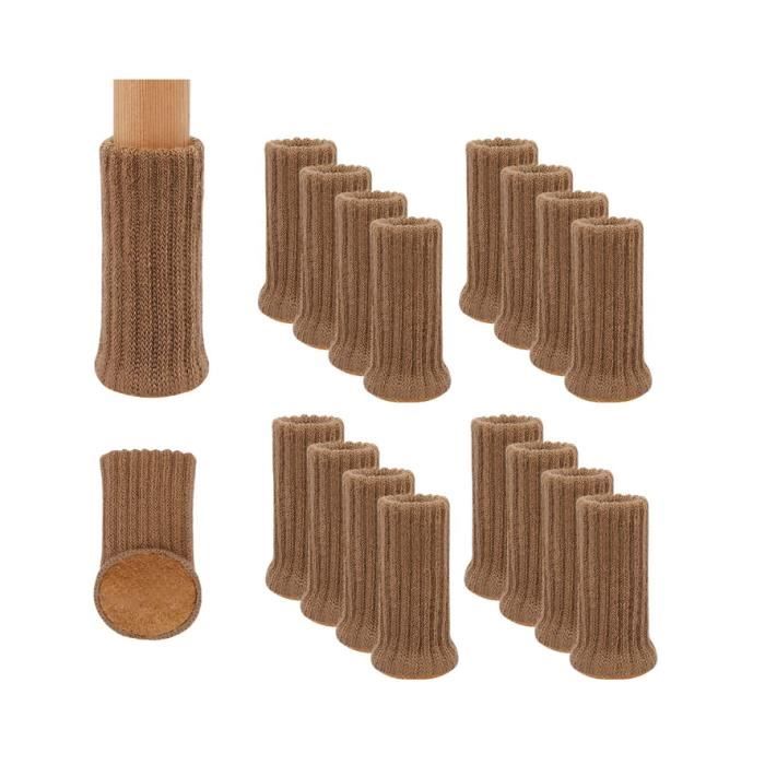 Chaussette de chaise - Non spécifié - 24 pièces - Élastique - Antidérapant - Brun Clair