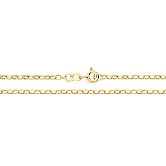 Chaîne gourmette 1.7mm - 38 à 60cm, plaqué or 18K - MURAT