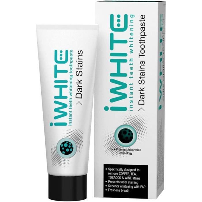 Dentifrice AntiTâches Le Blanchiment Instantané Dents Iwhite