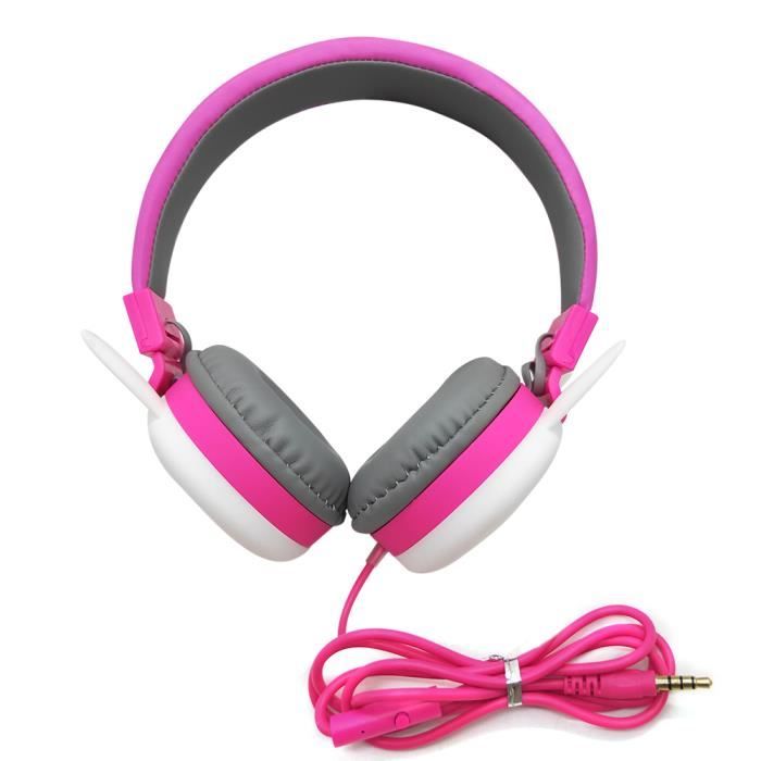 Écouteurs sans fil Rgb Rabbit Ears Casque avec micro Cute Girls Music  Bluetooth Casque pour