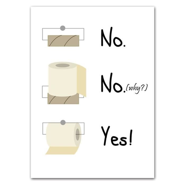 Toile De Toilette Peinture Papier Toilette Citation Drole Affiche D Art Mural De Salle De Bain Decorat Peinture Gouache Ju Cdiscount Beaux Arts Et Loisirs Creatifs