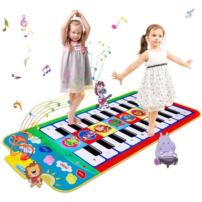 Tapis de piano, tapis de danse, motif bébé dinosaure, clavier de piano,  tapis de