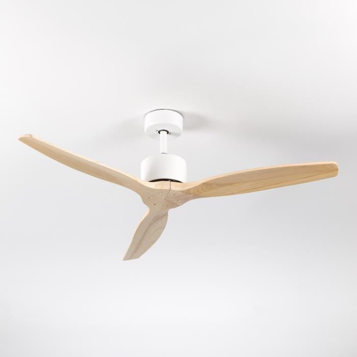 Ventilateur de Plafond 3 Pales 55W 6 Vitesses Nebraska Dayron Blanc - 7H Dayron