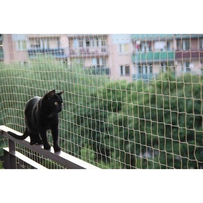 Filet Balcon pour les Chats et les Oiseaux, 5x5 M + 50 FastNet© + 1 Tube  silicone 80ml - Cdiscount Jardin