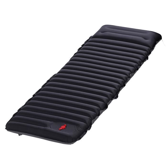 OneTigris BLACKCRYSTAL Matelas isolant autogonflant ultra léger, oreiller et matelas gonflable compact pour tente, camping, tourisme et randonnée