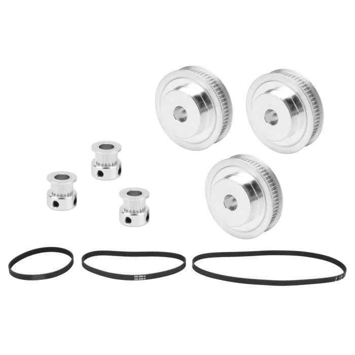 AléSage 8 Mm Roue Synchrone 20 Dents // 60 Dents Courroie de Distribution 2GT-200//280//400 // Mm Avec Installation et DéMontage Faciles Pour Fraiseuses Courroie de Distribution XL