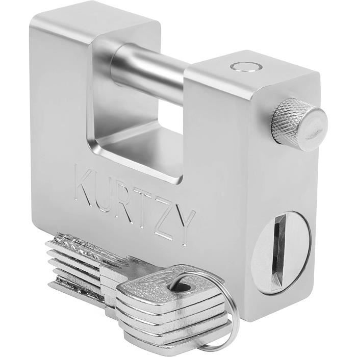Cadenas Haute Sécurité Magmaus PDE/40 Acier Inoxydable - Anti-Rouille, Anti-Intempéries Pour Portail, Cabanon - 40mm