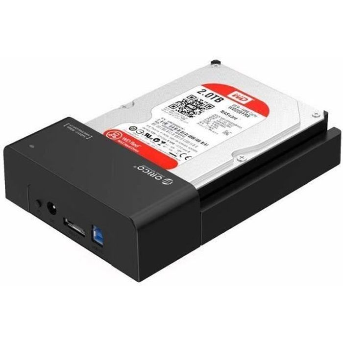 USB 3.0 Boîtier Disque Dur Externe, pour Disque Dur/SSD SATA 3,5/2