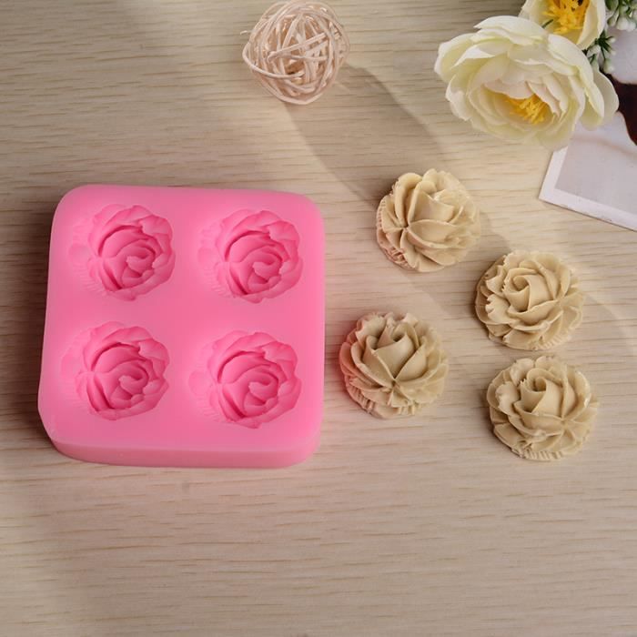 Moule à Fondant En Silicone Fleur De Lavande Et Blé - Pour Décorations De Gâteaux, Chocolat, Bonbons - Réutilisable Et Safe - 4
