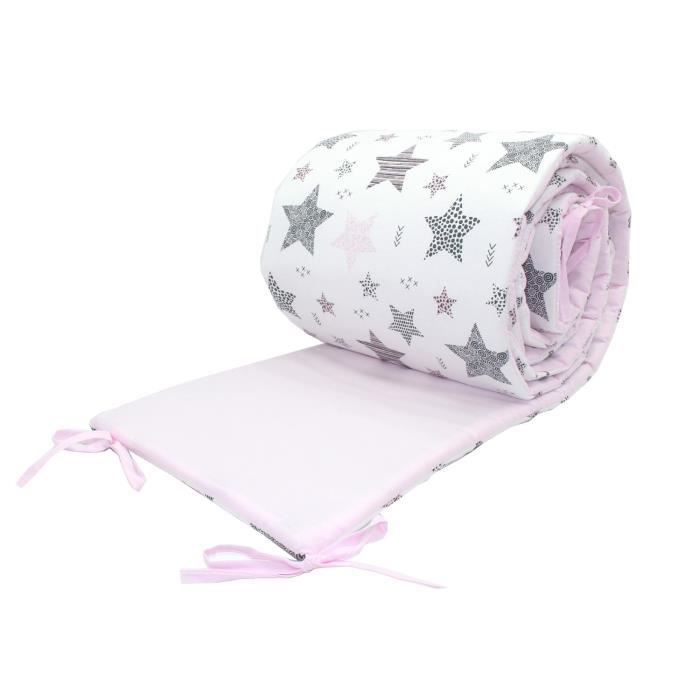 Tour de lit respirant complet 360 cm Pur coton sans colorant chimique Savane Beige 100/% Union Europ/éenne Callyna/®
