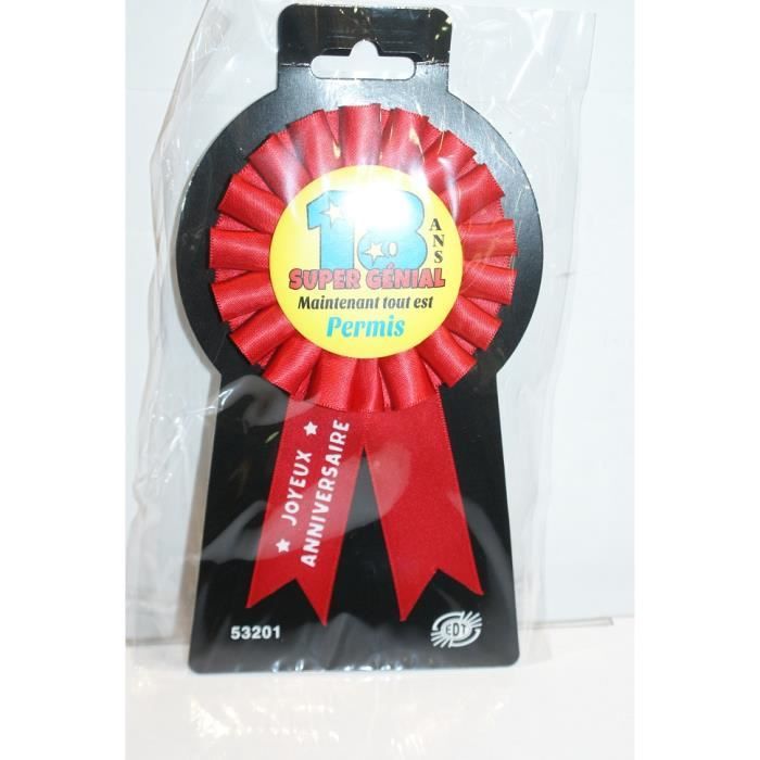 Cocarde 18cm Anniversaire 18 Ans Cdiscount Jeux Jouets
