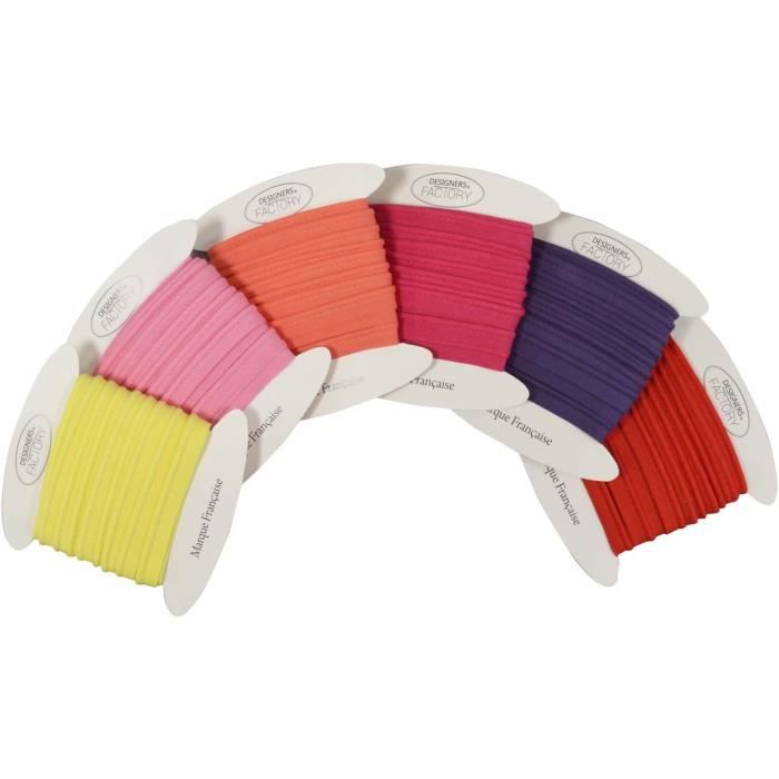 Passepoil Coton Large Cordon 5mm - Galon Couture 13mm - 5 Métres Rouge