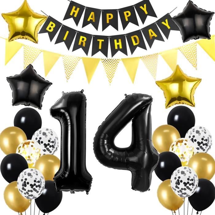 Décoration Anniversaire 14 Ans AOOLADA Bougies D'anniversaire 14 Ans En Or Rose Avec Chiffre 14 En 3D Avec Couronne, Décorations De Gâteau Pour Adolescents, Garçons Et Filles Bandeau Couronne Bougie 14 Ans