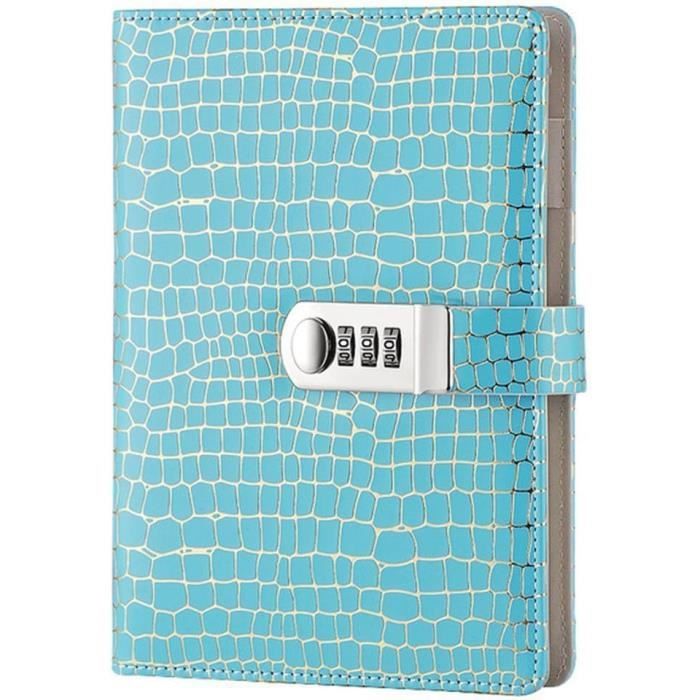 TIEFOSSI Journal en cuir PU texturé, 100 g/², 224 pages avec serrure TIEFOSSI Journal en cuir PU texturé, 100 g/², 224 pages avec serrure
