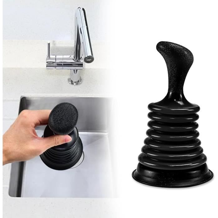 Ventouse Déboucheur WC Puissante - Longue Poignée, Caoutchouc + ABS - Pour Toilettes, évier, Canalisation - Outil Plomberie Maison