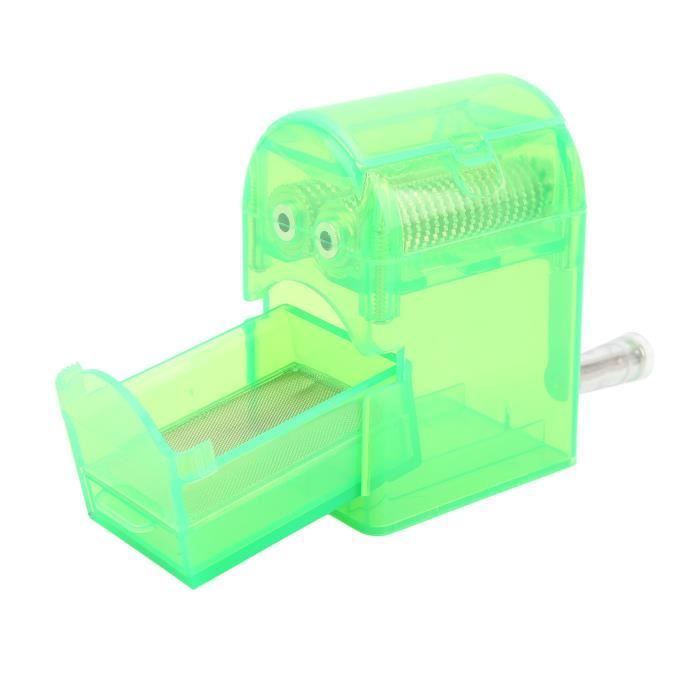 Cikonielf moulin à tabac Broyeur à cigarettes en plastique broyeur à manivelle à main (vert)